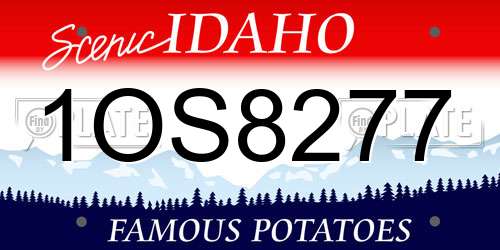 1OS8277 Idaho License Plate