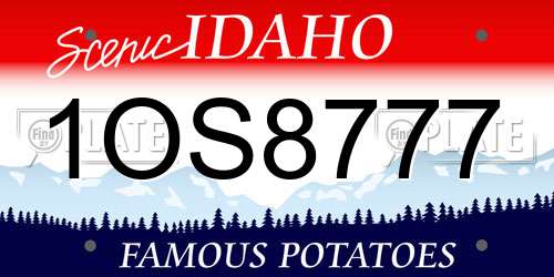 1OS8777 Idaho License Plate