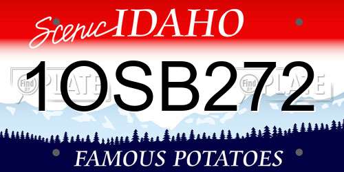 1OSB272 Idaho License Plate