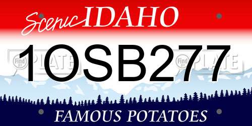 1OSB277 Idaho License Plate
