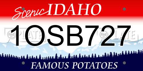 1OSB727 Idaho License Plate