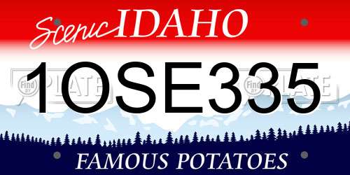 1OSE335 Idaho License Plate