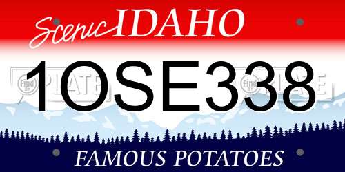 1OSE338 Idaho License Plate