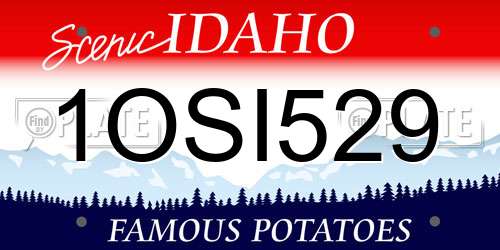 1OSI529 Idaho License Plate
