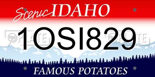 1OSI829 Idaho License Plate