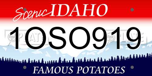 1OSO919 Idaho License Plate
