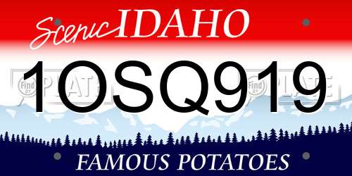 1OSQ919 Idaho License Plate