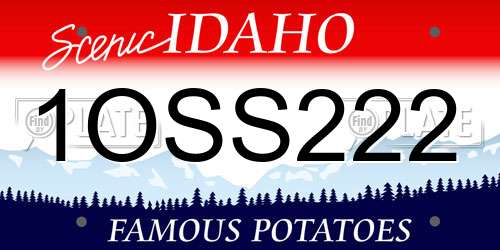 1OSS222 Idaho License Plate