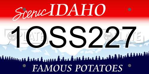 1OSS227 Idaho License Plate