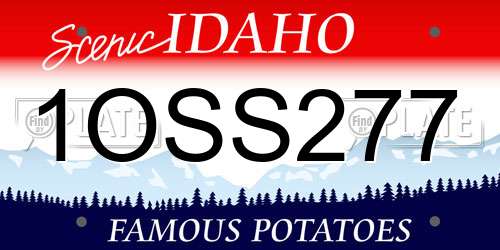 1OSS277 Idaho License Plate