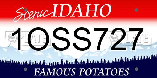 1OSS727 Idaho License Plate
