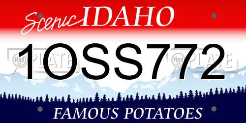 1OSS772 Idaho License Plate