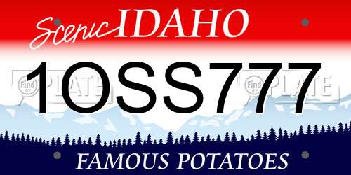 1OSS777 Idaho License Plate