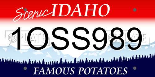 1OSS989 Idaho License Plate