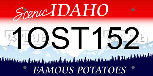 1OST152 Idaho License Plate