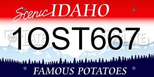 1OST667 Idaho License Plate