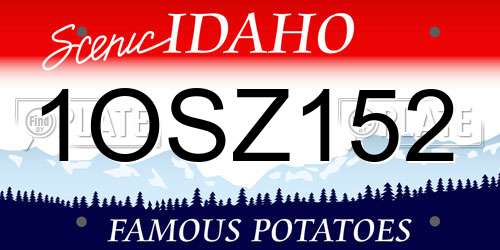 1OSZ152 Idaho License Plate