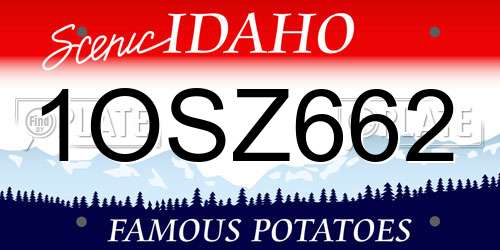 1OSZ662 Idaho License Plate