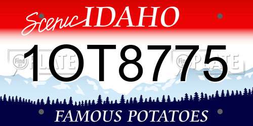 1OT8775 Idaho License Plate