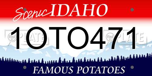 1OTO471 Idaho License Plate