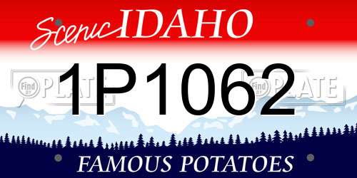 1P1062 Idaho License Plate