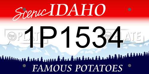 1P1534 Idaho License Plate
