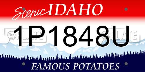 1P1848U Idaho License Plate