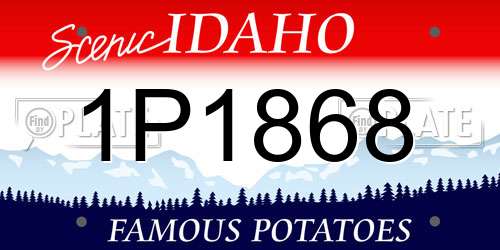 1P1868 Idaho License Plate
