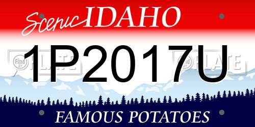 1P2017U Idaho License Plate