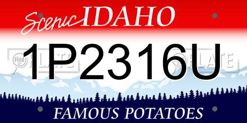 1P2316U Idaho License Plate