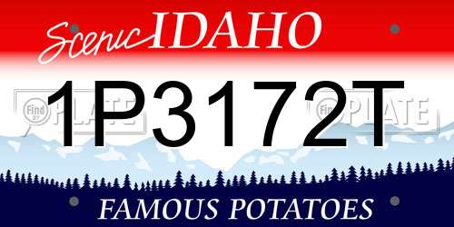 1P3172T Idaho License Plate