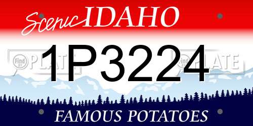 1P3224 Idaho License Plate