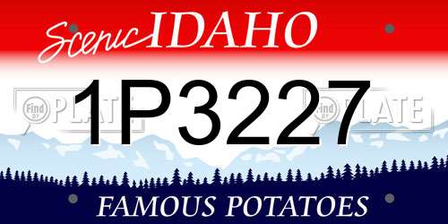 1P3227 Idaho License Plate