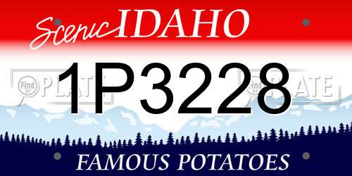 1P3228 Idaho License Plate