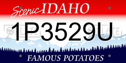 1P3529U Idaho License Plate