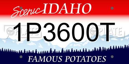 1P3600T Idaho License Plate