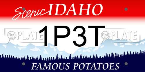 1P3T Idaho License Plate
