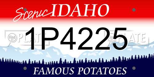 1P4225 Idaho License Plate
