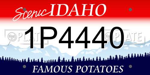 1P4440 Idaho License Plate
