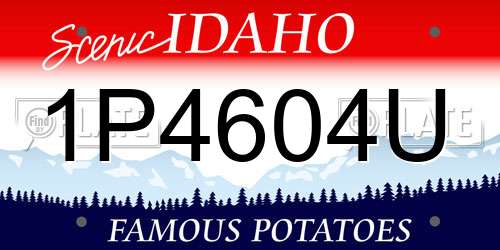 1P4604U Idaho License Plate