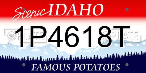 1P4618T Idaho License Plate