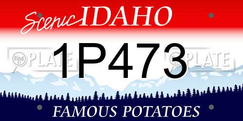 1P473 Idaho License Plate