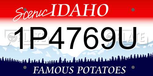 1P4769U Idaho License Plate