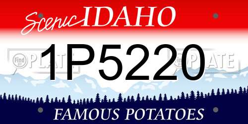 1P5220 Idaho License Plate