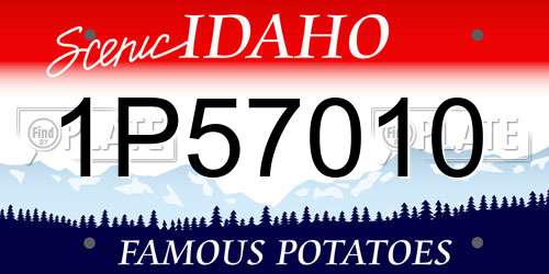 1P57010 Idaho License Plate