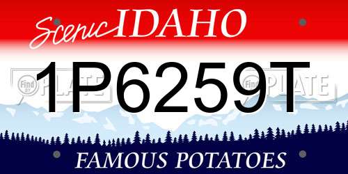 1P6259T Idaho License Plate