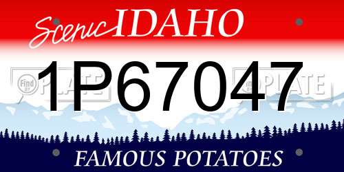 1P67047 Idaho License Plate