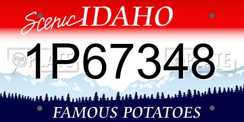 1P67348 Idaho License Plate