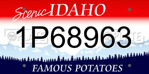 1P68963 Idaho License Plate