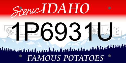 1P6931U Idaho License Plate